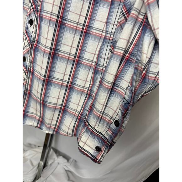 BKE Western Plaid Shirt - Rodeo Ready Style - M - Picture 10 of 14